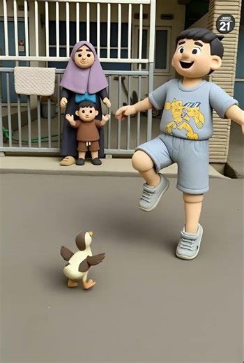 Playing with Cutiest Ducks 😍 #claymation #clayanimation #stopmotion #shorts #funny