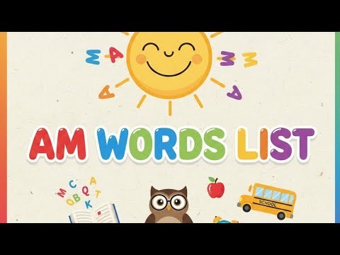 "am" Words Family for Kids