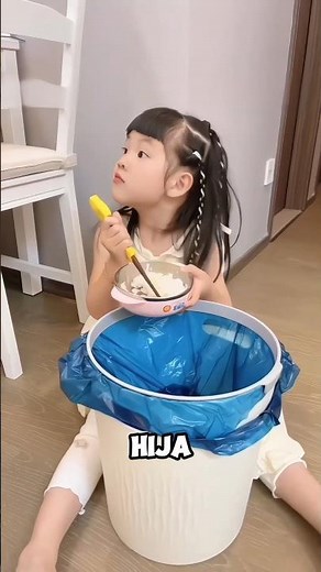 Dad always catches her food tricks 😂 #shortvideo