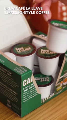 Cafe La Llave 24 Count Dark Roast Coffee Pods, Espresso Style, Compatible with Keurig Brewers, Single Serve Rich Bold Flavor