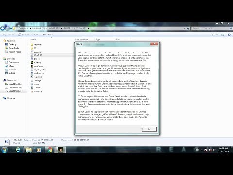 HOW TO FIX JUST CAUSE DIRECT X ERROR IN PC
