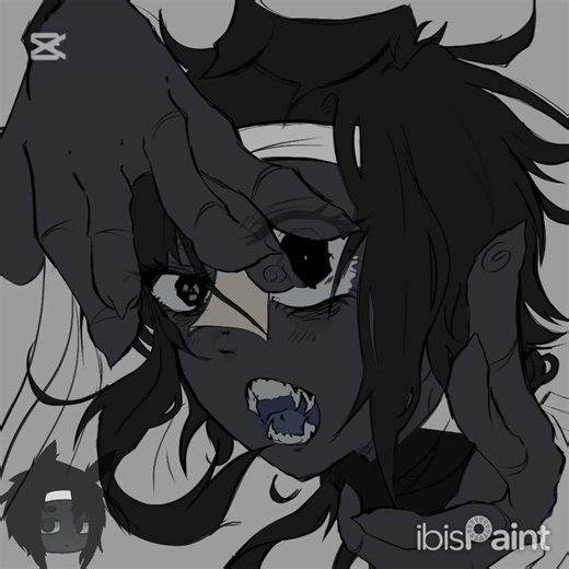 drawing of my oc from gacha life :p