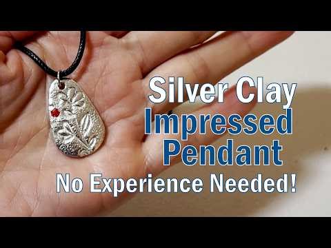 Beginner Silver Clay Tutorial | Recycled Clay Flower Pendant 🌸 Easy DIY Jewelry