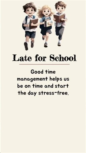 Late for School? Here's How to Never Be Late Again!#english #shortvideo#school#motivation #speak