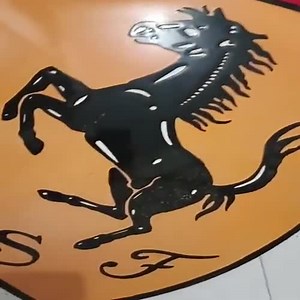 Ferrari Pure Porcelain Enamel Heavy Metal Sign 28 x 22 Inches Single Side