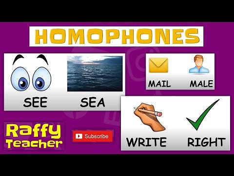 HOMOPHONES with Pictures