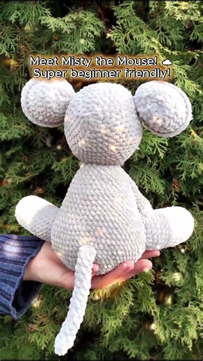 Easy Plush Mouse Crochet Pattern 🐭 (Beginner Friendly!) #shorts #amigurumi