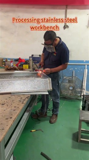 How Stainless Steel Workbenches Are Made 🔩 | Custom Metal Fabrication #stainlesssteel