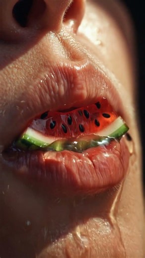 Glossy Watermelon Gummy 🍉 Summer Candy Sounds ✨ #asmr #candy
