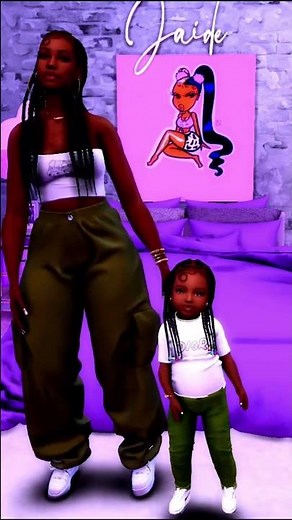 Dressed my daughter up as ME ✨ #sincerelyjaide #sims #sims4 #simstok