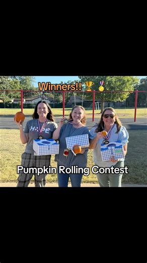 3.5K views · 88 reactions | This afternoon after many seconds of stretching and warming up, our Mary Moore staff brought their luckiest pumpkins to the playground to try their hand at being crowned the 2025 Pumpkin Rolling Champion! The winners were: 1st Place 磊: Ms. Hicks 2nd Place 賂: Mrs. Hogan 3rd Place 雷: Mrs. Reichert Legend has it that some pumpkins may still be rolling… | Mary Moore Elementary | Facebook