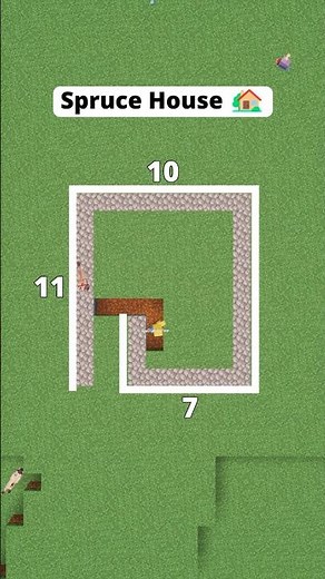 Minecraft: Easy Spruce Starter House Tutorial 🌲