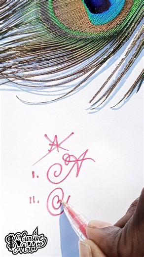 Cursive Calligraphy | Alphabet A