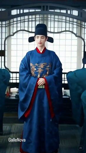 Nova Galle | 宝の地図 巻物 中国古装 青い宮廷衣装 金刺繍 Zhanjiao Futou 高貴な人 顔入れ替え👦 Treasure Map Scroll Chinese Costume Blue Hanfu Robe Golden Embroidery Zhanjiao... | Instagram