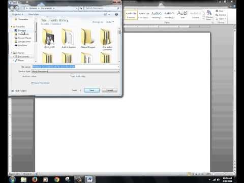 Creating and Saving Documents