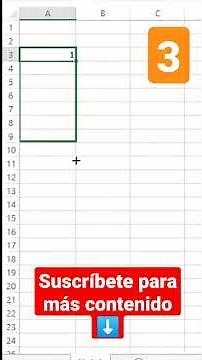 How to Write a Series of Consecutive Numbers in Excel #Shorts