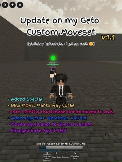 Update on Geto Moveset (v1.1) | #roblox #jujutsushenanigans #jujutsukaisen