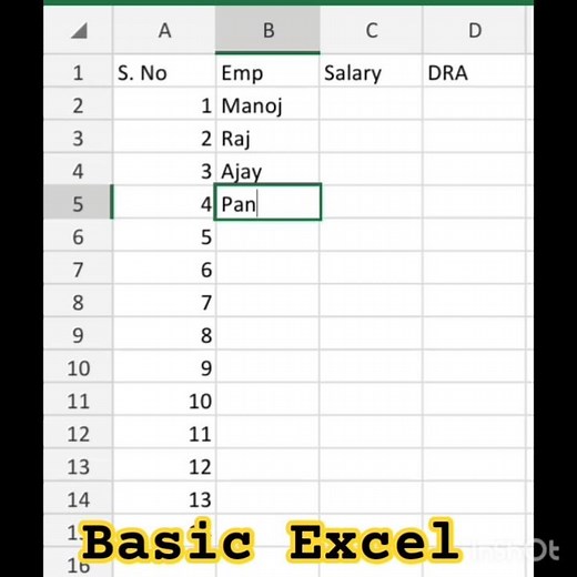 Basic Excel Video #excel #officeexcel #mstechtricks #edexcel