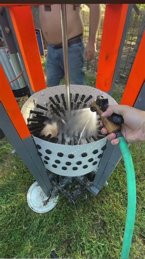 We Built Our Own Chicken Plucker… Does It Actually Work?! 🐔😂 #diy #pov #chickenprocessing #fyp