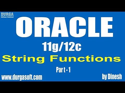 Oracle || String functions Part-1 by dinesh