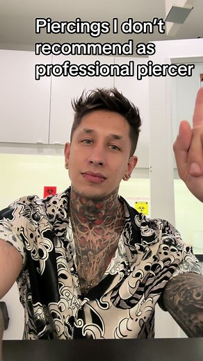 As a professional piercer I wouldn’t recommend to do this piercings. Cheeks are really hard to heal, almost everyone i know with this piercing have a ugly scars after consistent irritation. Snake eyes piercing gonna damage your teeth 100% End of story. Just Dont do it. Finger piercings are just stupid, hands are the dirtiest part of body and a piercing there means infection and nothing more than struggle. Chanses to catch it with daily tasks are too high. #tattoo #piercing #tiktok #tattootoronto