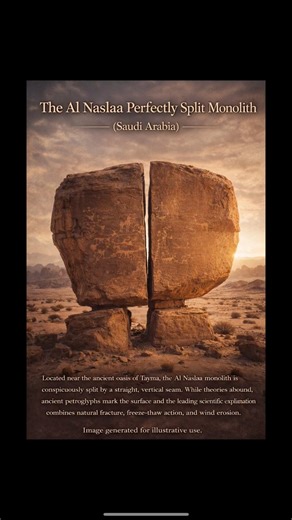 The Al Naslaa Perfectly Split Monolith (Saudi Arabia)