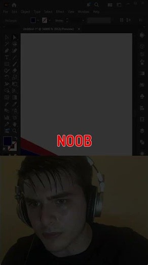 Noob Vs Pro : connect corners in illustrator #illustrator #shorts