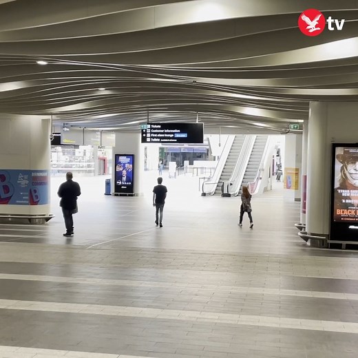Birmingham New Street station deserted as rail strike begins | The Independent