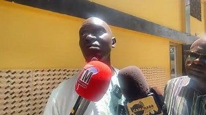 Lamin NF Ceesay talk to the media after his interview. Video: Sonko Gambia | KERR FATOU