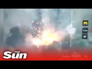 Ukrainian forces destroy Russian ammo warehouse in huge explosion