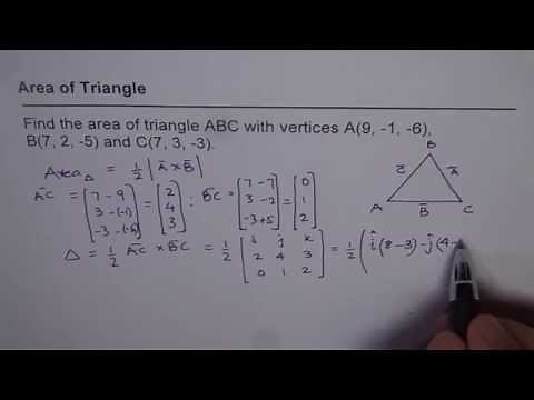 Area of Triangle as Important Cross Product Application