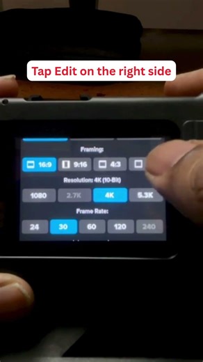 How to select portrait mode in GoPro Hero 13 settings | #gopro #technology #videoediting