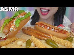 ASMR HOT DOGS (EATING SOUNDS) NO TALKING | SAS-ASMR