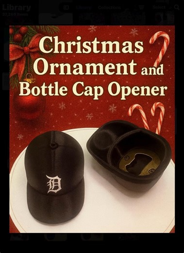 3D Detroit Tigers Baseball Hat Bottle Opener, Rear View Mirror Ornament - Etsy
