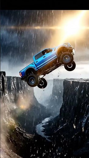 Ford Raptor Jumps a Canyon! 🤯 Extreme Off-Road Stunt
