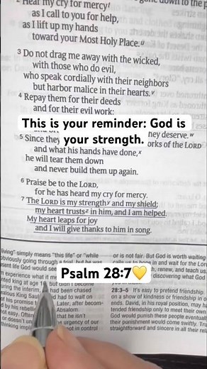 Psalm 28:7 — The Lord Is My Strength and Shield