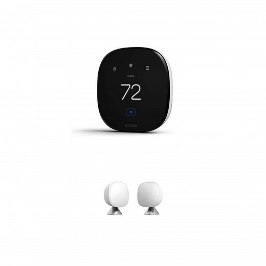 ecobee Smart Thermostat Enhanced with Smart Sensor 2-Pack Bundle - Programmable Wifi Smart Thermostat - The Home Depot