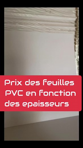 Prix des feuilles PVC et formats disponibles