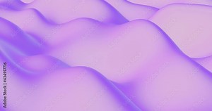 Lilac moving light water texture, liquid pattern, similar to waves. Abstract 3d rendering. Dynamic motion and electromagnetic waves. 4k fluid animation. 3d wavy surface.