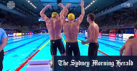 Aussie glory: Men's relay team clinches gold