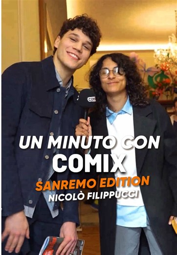 Un minuto molto Comix con @nicolofilippucci 😂 Come se la caverà con le nostre challenge firmate da @Jas ? 😎 SPOILER: Nicolò sarà nel diario dell'anno prossimooo (e non solo!) #comixofficial #sanremo #sanremo2026 #nicolòfilippucci