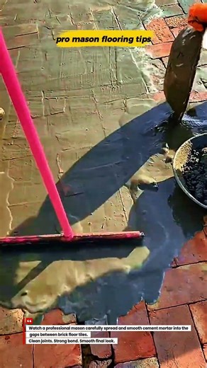 Perfect Mortar Filling Between Brick Floor Joints – Pro Finish!