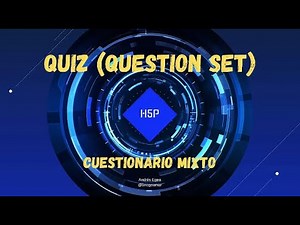 Quiz (Question Set). Cuestionario múltiple. H5P En Moodle