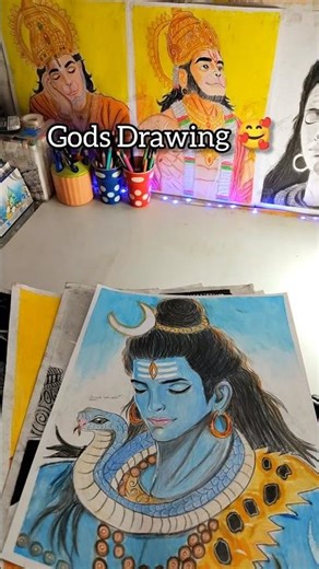 Indian Gods Drawing 🔥 #drawing #trending #sketch #art #shortsfeed #shorts