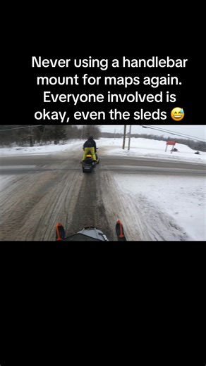 EVERYONE WAS UNINJURED, sleds had a bit of damage though. First day #snowmobile #crash. Little work on them back at the cabin and we were back on the #trails though. #never using a handle bar mount again for my GPS. That could have been way #worse than it was. Don’t forget to share this with your sled buddies 😂😂