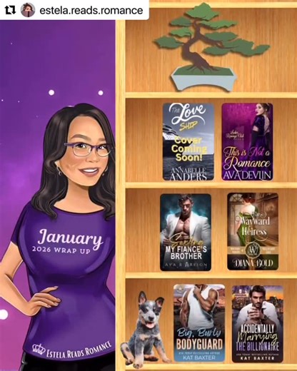 @ava_devlin_author on Instagram: "#Repost @estela.reads.romance with @use.repost ・・・ January Wrap up! I read 11 books this month… I know! I am so behind in my reading. But it was quality over quantity because I did read some fantastic books this month. Here they are… The Love Ship by Annabelle Anders YASSSS I got my hands on one of my Most Anticipated Books of 2026 (comes out in March)… and I absolutely loved it! Angst, slow burn to spicy, laughter… Ashley and Beckett will make you feel it all.