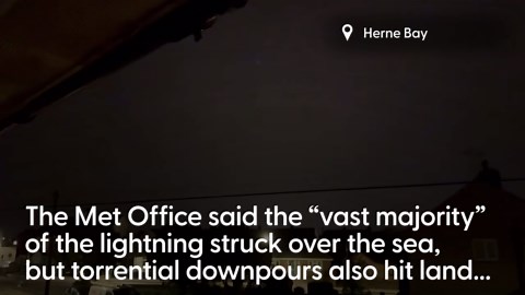 UK hit by 30,000 lightning strikes as storms cause flooding and disruption