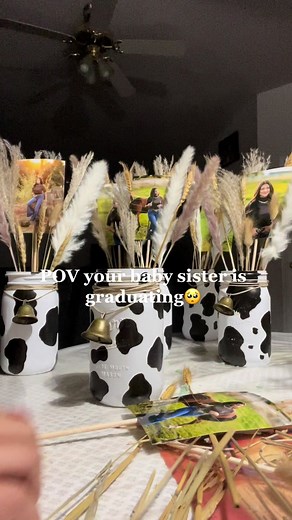 DIY western centerpieces for her western themed party🤠 #westernparty #diyproject #fyp #parati #graduation