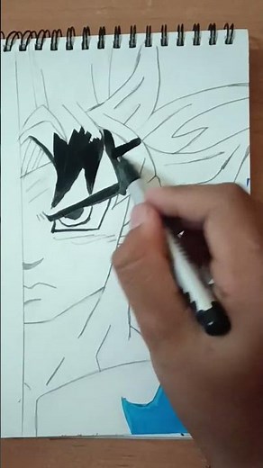 🎨 Goku Coloring Tutorial ✏️ | Saiyan Anime Coloring Guide #shorts