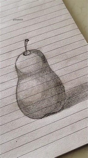 How to draw a pear #art #sketching #shorts #skyketch